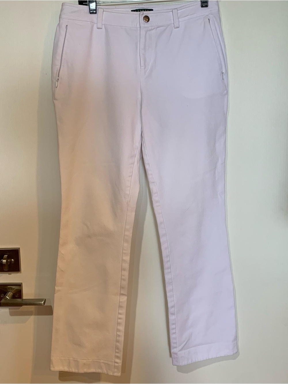 Lauren Ralph Lauren Women’s 8P White Straight-Leg Jeans